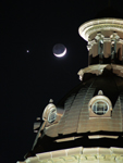 Venus, Moon and State House Dome